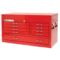 PRO+ Series Top Chest, 42" W, 9 Drawers, Red Groupe Belzile Dickner