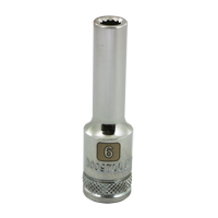 Metric Socket, 6 mm, 3/8" Drive, 12 Points, Deep Groupe Belzile Dickner