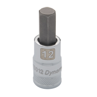 Metric Standard Bit Socket, 12 mm x 2.44" L, 1/2" Drive Groupe Belzile Dickner