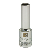 Metric Socket, 10 mm, 1/2" Drive, 12 Points, Deep Groupe Belzile Dickner
