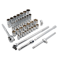 SAE Socket Set, 38 Pcs, 1/2" Drive Size, Deep Groupe Belzile Dickner