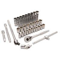 Metric Socket Set, 43 Pcs, 1/2" Drive Size, Deep Groupe Belzile Dickner