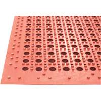 Competitor Series Mats, Slotted, 3' x 5' x 7/8", Orange, Natural Rubber Groupe Belzile Dickner