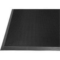 Gritstop Fingermat Matting, Rubber, Scraper Type, Textured Pattern, 2' x 2-2/3', Black Groupe Belzile Dickner