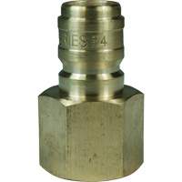 DQC E-Series Straight Through Interchange Plug, Brass, 3/4", Female NPTF, 1700 PSI Groupe Belzile Dickner