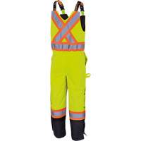 5041BB Pantalon &agrave; bretelles matelass&eacute; imperm&eacute;able, Polyester, Grand, Jaune lime haute visibilit&eacute; Groupe Belzile Dickner