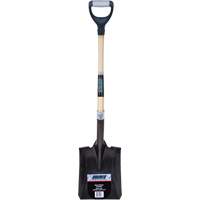 Heavy-Duty Square Shovel, Hardwood, Carbon Steel Blade, D-Grip Handle, 30" Long Groupe Belzile Dickner