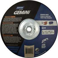 Meule soucoupes Gemini, 9" x 1/4", Arbre 5/8"-11, Oxyde d'aluminium, Type 28 Groupe Belzile Dickner