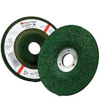Green Corps Depressed Centre Wheel, 4-1/2" x 1/4", 7/8" Arbor, Aluminum Oxide, Type 27 Groupe Belzile Dickner