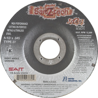 Disque de coupe Z-Tech, 4-1/2" x 0,045", Arbre de 7/8", Type 27, Zirconium, 13 300 Tr/min Groupe Belzile Dickner
