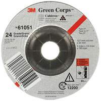 Green Corps Flexible Grinding Wheel, 5" x 1/4", 7/8" Arbor, Ceramic, Type 1 Groupe Belzile Dickner
