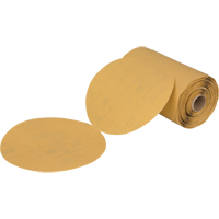 Rouleau de disques abrasifs dor&eacute;s en papier Stikit 216U, 6" dia., Grain P360, Oxyde d'aluminium Groupe Belzile Dickner