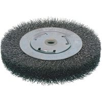 Brosses &eacute;conomiques &agrave; fils cr&ecirc;p&eacute;s - Face large, 6" dia., Fils 0.014, Arbre 2" Groupe Belzile Dickner
