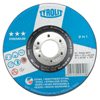 Premium 2-in-1 Grinding Wheel, 5" x 9/32", 7/8" Arbor, Type 27 Groupe Belzile Dickner