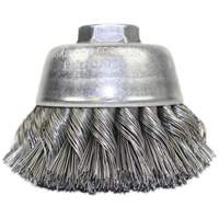 Brosse-boisseau &agrave; fil nou&eacute;, 3-1/2" dia. x 5/8"-11 arbre Groupe Belzile Dickner