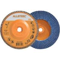 Disque &agrave; lamelles AllSteel, 4-1/2" x 5/8"-11, Type 27, Grain 40, Alumine de zirconium Groupe Belzile Dickner