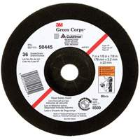Green Corps Depressed Centre Wheel, 7" x 1/8", 7/8" Arbor, Ceramic, Type 27 Groupe Belzile Dickner