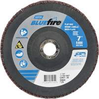 Disque &agrave; lamelle conique centr&eacute; BlueFire R884P/R884V/R860, 7" x 7/8", Type 29, Grain P36, Alumine de zirconium Groupe Belzile Dickner