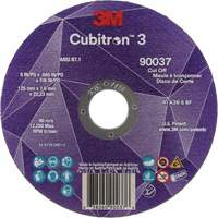 Cubitron 3 Cut-Off Wheel, 5" x 0.045", 7/8" Arbor, Type 1, Ceramic, 12250 RPM Groupe Belzile Dickner