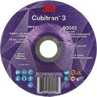 Cubitron™ 3 Cut-Off Wheel, 5" x 0.045", 7/8" Arbor, Type T27, Ceramic, 12250 RPM NY551 | Groupe Belzile Dickner