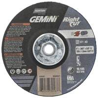 Meule &agrave; tronçonner pour coupe &agrave; angle droit RightCut Gemini, 6" x 0,045", Arbre de 5/8"-11, Type 27/42, Oxyde d'aluminium, 10185 Tr/min Groupe Belzile Dickner