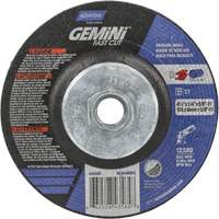 Meule Gemini, 4-1/2" x 1/4", Arbre 5/8"-11, Oxyde d'aluminium, Type 27 Groupe Belzile Dickner