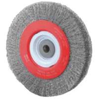 Crimped Bench Wheel, 8" Dia., 0.014" Fill, 1/2"-2 Arbor Groupe Belzile Dickner