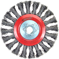 Standard Twist Wire Wheel, 4-1/2" Dia., 0.02" Fill, 5/8"-11 Arbor, Steel Groupe Belzile Dickner