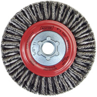 Stringer Bead Knot Wire Brush For Angle Grinders, 4" Dia., 0.02" Fill, 5/8"-11 Arbor, Steel Groupe Belzile Dickner