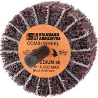 Standard Abrasives Buff and Blend Combi-Wheel 898001, 2" Dia. x 1" W, 1/4" Arbor, Aluminum Oxide Groupe Belzile Dickner