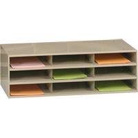 Data Organizers, Stationary, 9 Slots, Steel, 33-3/4" W x 11-5/8" D x 10-3/4" H Groupe Belzile Dickner