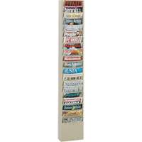Literature Rack, Wall Mount, 20 Slots, Steel, 9-3/4" W x 4-1/8" D x 58" H Groupe Belzile Dickner