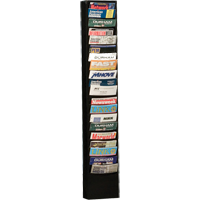 Literature Storage Racks, Stationary, 20 Slots, Steel, 9-3/4" W x 4-1/8" D x 58" H Groupe Belzile Dickner