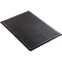 Syst&egrave;me de tapis anti-fatigue emboîtable en caoutchouc conducteur, Caoutchouc, 2' la c, 3' lo, 1/2" &eacute;paisseur, Noir Groupe Belzile Dickner