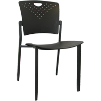 Chaises empilables MaxX StaxX, Polypropyl&egrave;ne, Hauteur 17-1/4", Capacit&eacute; 275 lb, Noir Groupe Belzile Dickner