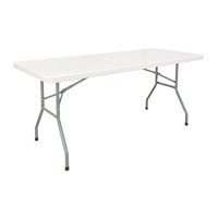 Table pliante, Rectangulaire, 72" l x 30" la, Poly&eacute;thyl&egrave;ne, Blanc Groupe Belzile Dickner