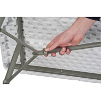 Fold-in-Half Table, Rectangular, 72" L x 30" W, Polyethylene, White Groupe Belzile Dickner