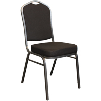 Chaises empilables, Tissu, Hauteur 37", Capacit&eacute; 275 lb, Noir Groupe Belzile Dickner
