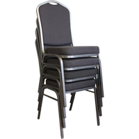 Chaises empilables, Tissu, Hauteur 37", Capacit&eacute; 275 lb, Noir Groupe Belzile Dickner