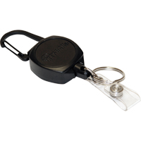 Dérouleur autorétractable pour carte d'identité et clés, Métal en alliage de zinc, Câble 24", Fixation Mousqueton OP293 | Dickner Inc