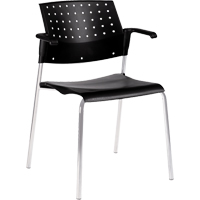 Chaises empilables, Plastique, Hauteur 33", Capacit&eacute; 300 lb, Noir Groupe Belzile Dickner