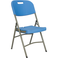 Chaise pliante, Polyéthylène, Bleu, Capacité 350 lb OP449 | Dickner Inc