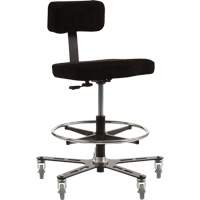 Chaise de calibre soudage ergonomique TF 160<sup>MC</sup>, Mobile, Ajustable, Tissu Siège, Noir/gris OP498 | Dickner Inc