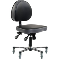 Chaise ergonomique à inclinaison réglable SF 180<sup>MC</sup>, Mobile, Ajustable, Vinyle Siège, Noir/gris OP500 | Dickner Inc