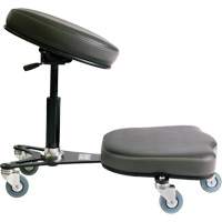 Chaise ergonomique Flex<sup>MC</sup>, Mobile, Ajustable, Vinyle Siège, Noir/gris OP510 | Dickner Inc