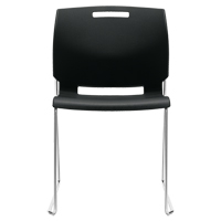 Chaise, Plastique, Hauteur 32-1/2", Capacité 300 lb, Noir OP933 | Dickner Inc
