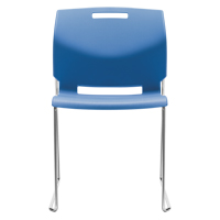 Chaise, Plastique, Hauteur 32-1/2", Capacité 300 lb, Bleu OP934 | Dickner Inc