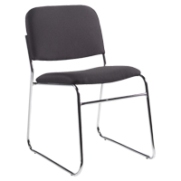 Chaise sans accoudoirs, Tissu, Hauteur 30", Capacité 200 lb, Noir OP936 | Dickner Inc