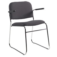 Chaise, Tissu, Hauteur 30", Capacité 200 lb, Noir OP937 | Dickner Inc