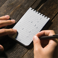Pocket Top-Spiral Notebook, Soft Cover, Black, 100 Pages, 3" W x 5" L Groupe Belzile Dickner